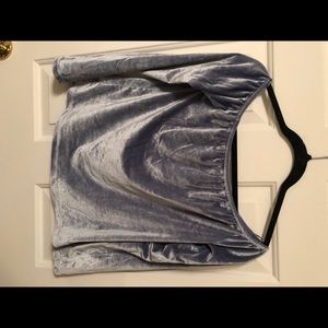 Velvet Off-the-Shoulder Top